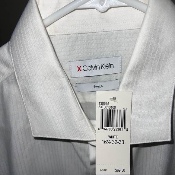 Calvin Klein Men’s Dress Shirt Bundle 3 Pack 16.5 34/35 L Stretch White Black - Picture 4 of 15